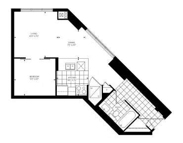 #3512-208 Queens Quay W Waterfront Communities C1 1 beds 1 baths garage 499900.00