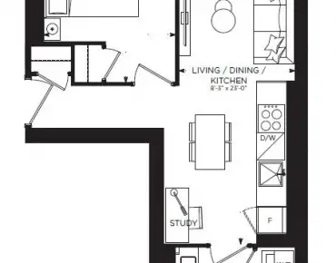 
#3510-8 WELLESELEY St W Bay Street Corridor 1 beds 1 baths  garage 589800.00        