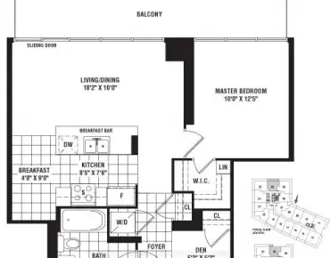 
            #2303-825 Church St Rosedale-Moore Park 1睡房1卫生间1车位, 出售价格750000.00加元                    