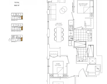 #3703-88 Queen St Church-Yonge Corridor 3睡房2卫生间车位, 出售价格699000.00加元