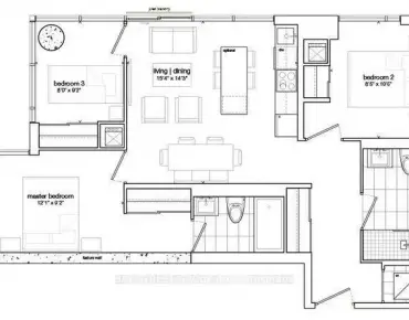 #1904-65 Mutual St Church-Yonge Corridor 3睡房2卫生间车位, 出售价格788000.00加元