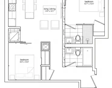 #1905-65 Mutual St Church-Yonge Corridor 2 beds 2 baths garage 599900.00