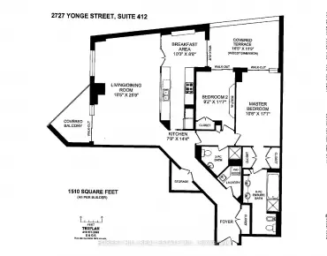 
            #412-2727 Yonge St Lawrence Park South 2睡房2卫生间1车位, 出售价格1265000.00加元                    
