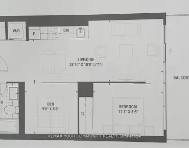 
            #408-15 Queens Quay E Waterfront Communities C8 1睡房1卫生间车位, 出售价格648000.00加元                    