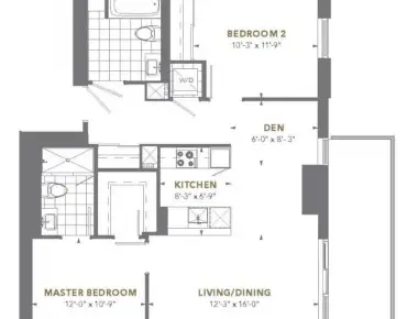 
            #1109-28 Freeland St Waterfront Communities C8 2睡房2卫生间车位, 出售价格999000.00加元                    