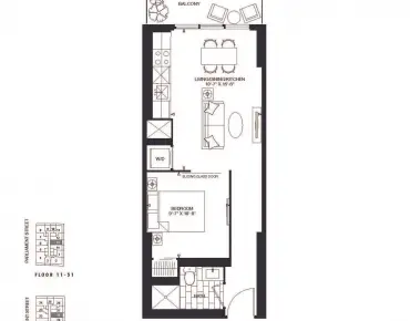 
            #1813-35 Parliament St Waterfront Communities C8 1睡房1卫生间车位, 出售价格476900.00加元                    