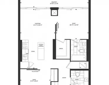 #607-126 Simcoe St Waterfront Communities C1 2睡房2卫生间1车位, 出售价格658000.00加元