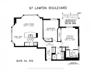 
            #502-97 Lawton Blvd Yonge-St. Clair 2睡房2卫生间1车位, 出售价格499000.00加元                    