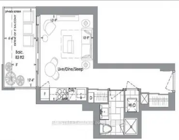 
            #4502-7 Grenville St Bay Street Corridor 睡房1卫生间车位, 出售价格389000.00加元                    