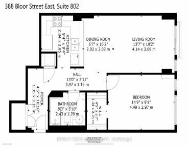 
#802-388 Bloor St E Rosedale-Moore Park 1 beds 1 baths 1 garage 499000.00        