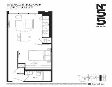 
            #312-55 Mercer St Waterfront Communities C1 1睡房1卫生间0车位, 出售价格592500.00加元                    