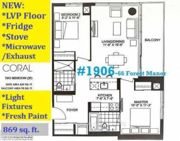 
#1906-66 Forest Manor Rd Henry Farm 2 beds 2 baths 1 garage 809800.00        