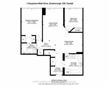 
            #PH83-1 GREYSTONE WALK Dr Kennedy Park 2睡房1卫生间1车位, 出售价格584900.00加元                    
