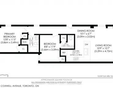 
            #82A-1901 A Dundas St E Greenwood-Coxwell 2睡房2卫生间车位, 出售价格720000.00加元                    