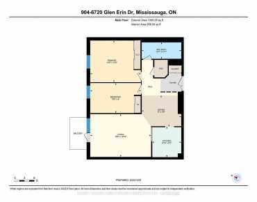 
            #904-6720 Glen Erin Dr Meadowvale 2睡房1卫生间2车位, 出售价格495000.00加元                    