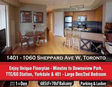 
#1401-1060 Sheppard Ave W York University Heights 1 beds 1 baths 1 garage 589000.00        