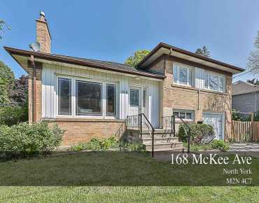 168 Mckee Ave <a href='https://luckyalan.com/community.php?community=Toronto:Willowdale East'>Willowdale East, Toronto</a> 3 beds 2 baths 2 garage $2M
