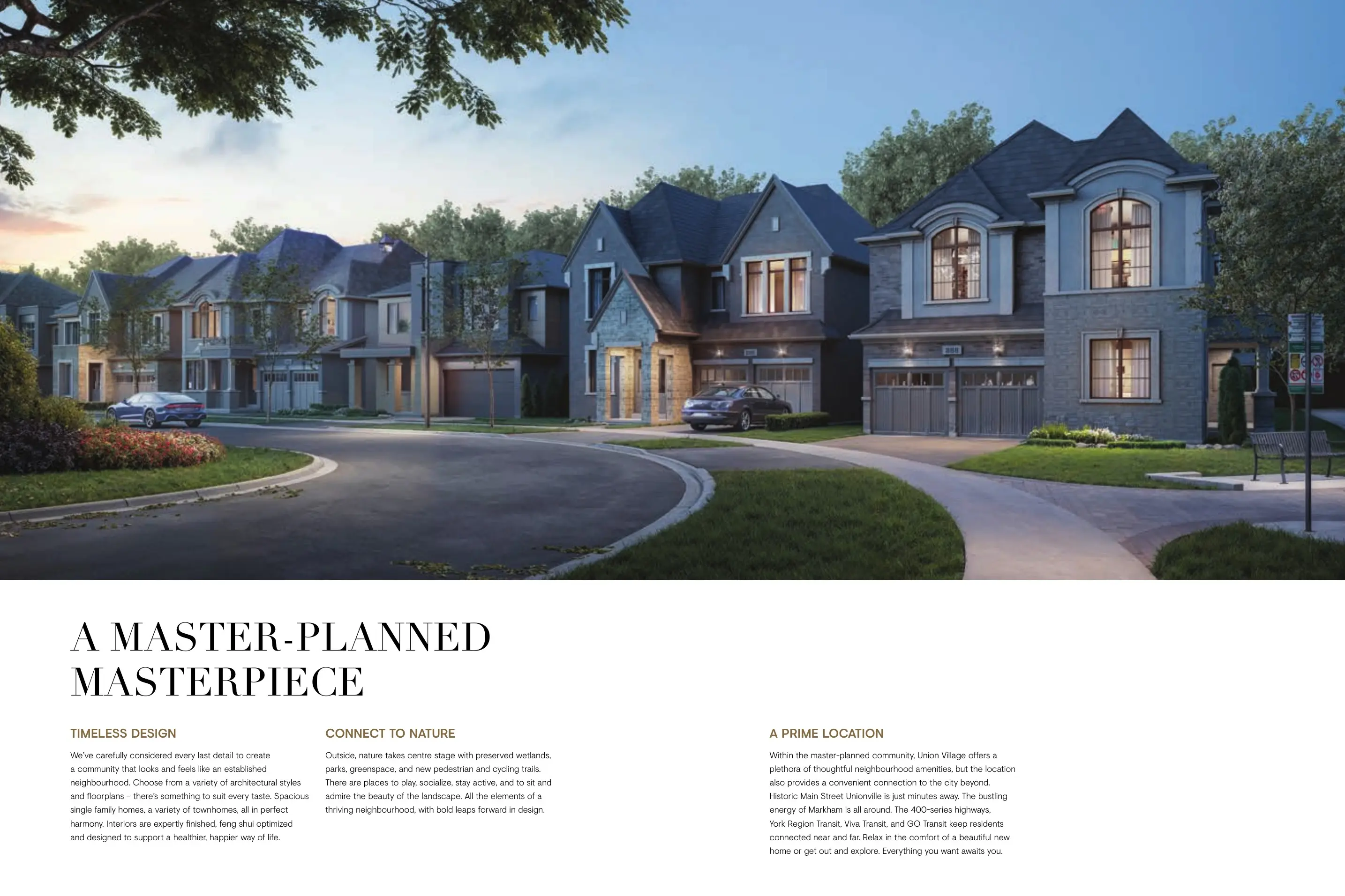 Union Village Phase 3 preconstruction homes in Markham